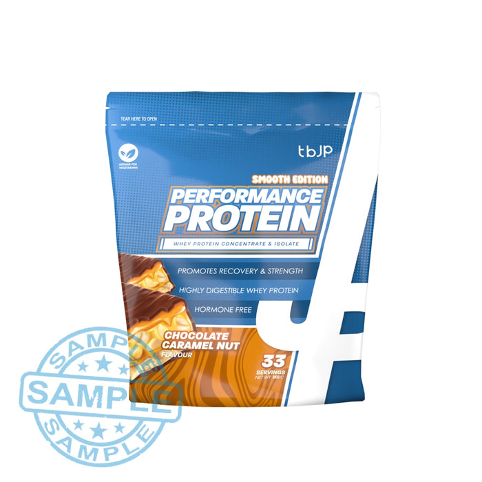 Sample: Trained By Jp Performance Protein Chocolate Caramel Nut Smooth Samples