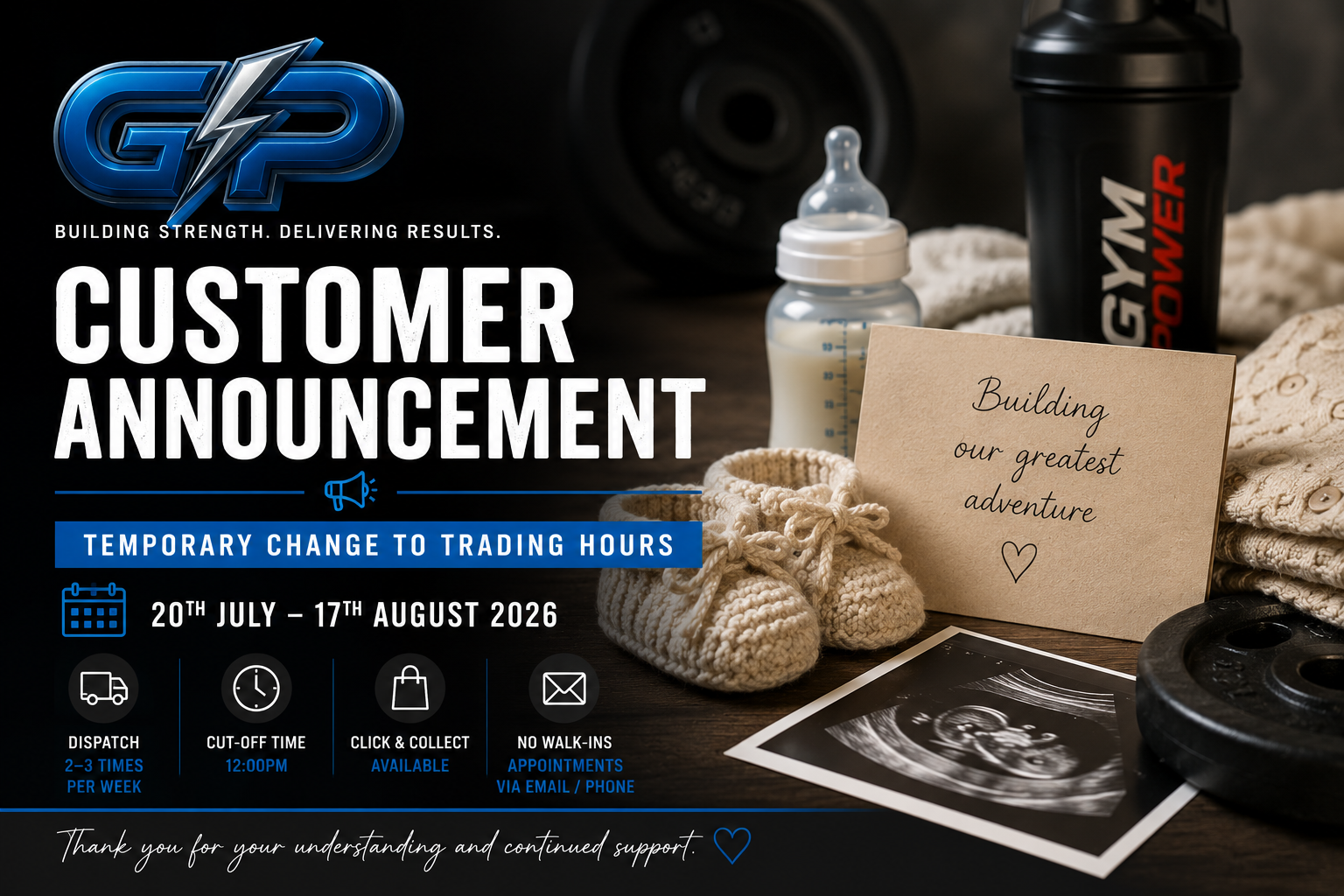 Customer Announcement – Temporary Change to Trading Hours