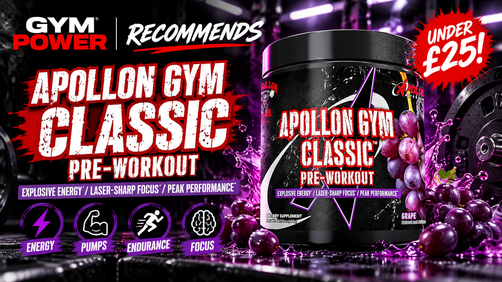 Why Gym Power UK Recommends Apollon Nutrition Gym Classic™ – The Best US Daily Driver Pre-Workout Under £25?