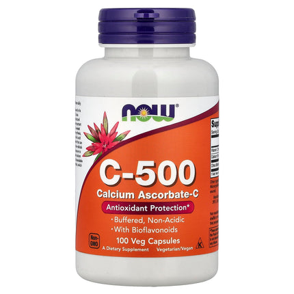 NOW Foods C-500, Calcium Ascorbate-C 100 Veg Capsules