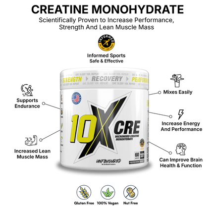 10X Athletic CRE Micronised Creatine Monohydrate 300g