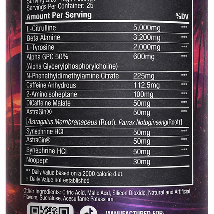 Nemesis Nutrition x Elev8 Psyhco ST8 Pre-Workout (US Import)