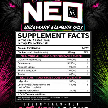 Inspired Nutraceuticals DVST8 NEO Essential Pre-Workout (US Import)