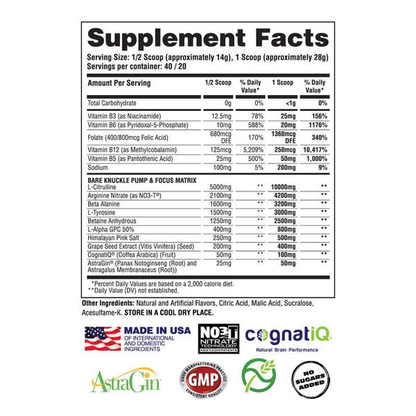 Apollon Nutrition Bare Knuckle Non-Stimulant Pre-Workout (US Import)