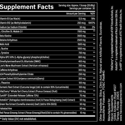 Havoc Supplements Florida Maniac Pre-Workout (US Import)