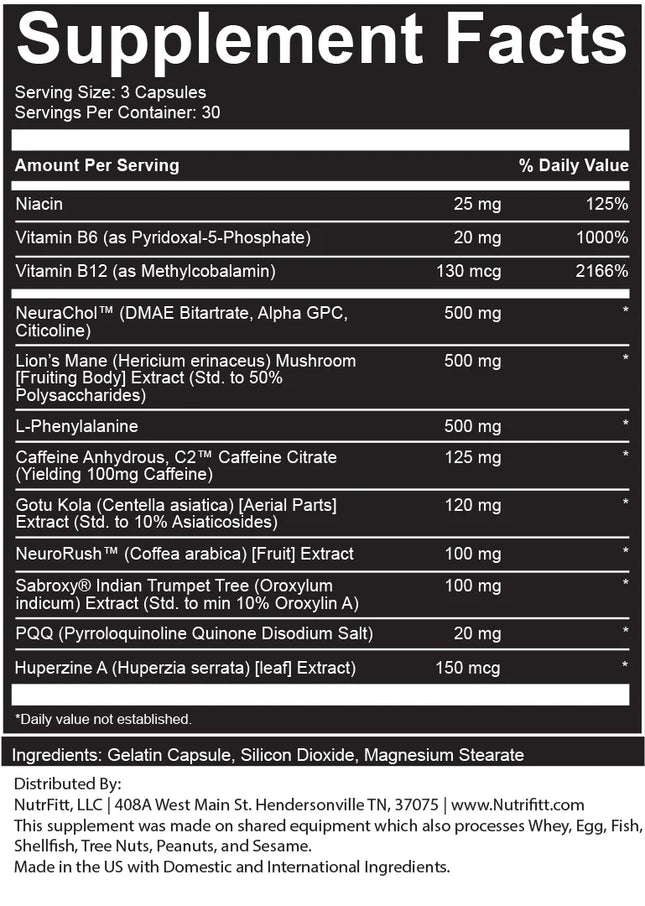 NUTRIFITT CODEX – ADVANCED NOOTROPIC FORMULA