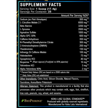 Koka Labz OXYSTIM GEN II – High-Stim Pre-Workout
