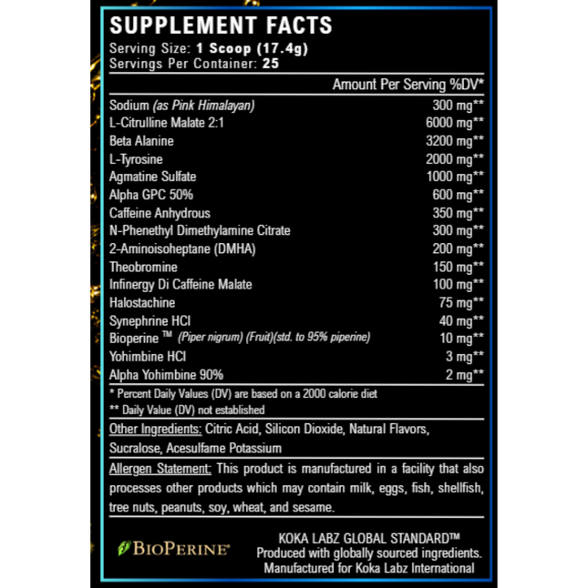 Koka Labz OXYSTIM GEN II – High-Stim Pre-Workout