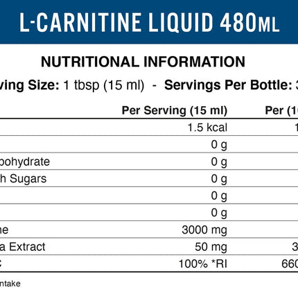 Applied Nutrition Liquid L-Carnitine 3000