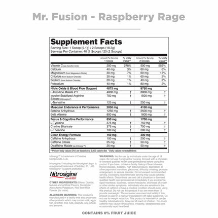 NutriThority Mr. Fusion Pre-Workout (US Import)