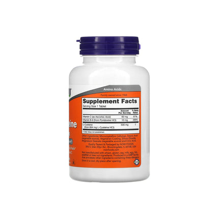 NOW Foods, L-Cysteine, 500 mg, 100 Tablets
