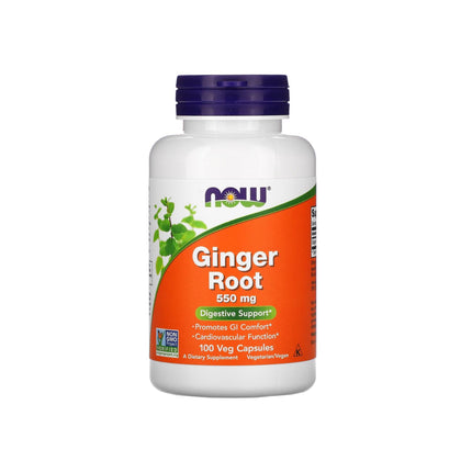 NOW Foods Ginger Root 550mg 100 Veg Capsules