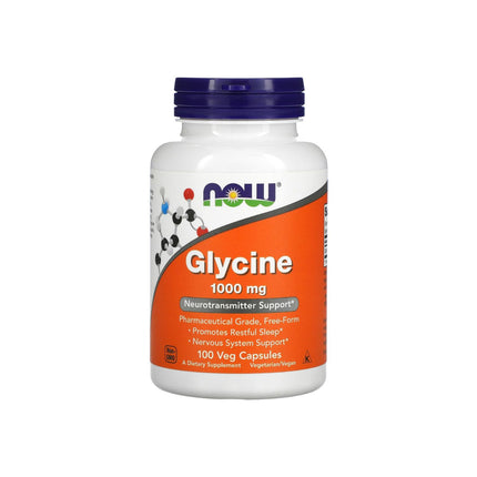 NOW Foods Glycine 1,000mg 100 Veg Capsules