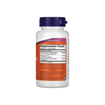 NOW Foods Grape Seed 250mg Extra Strength 90 vcaps