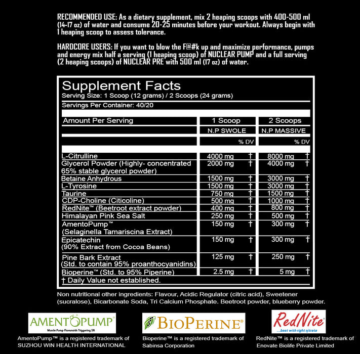 Peak Performance Labs Nuclear Pump