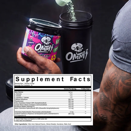 OMMI PURE STIM– High-Stimulant Pre-Workout (US Import)