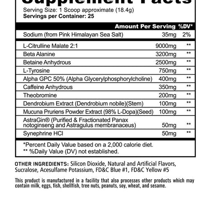 Panda Supps Pandamic Extreme Pre-Workout (US Import)