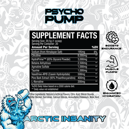 Nemesis Nutrition Psycho Pump Stim Free Pre-Workout (US Import)