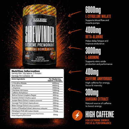 Black Mamba Sidewinder Pre-Workout