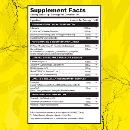 1 Source Supps STIM1- Extreme Energy & Focus Matrix