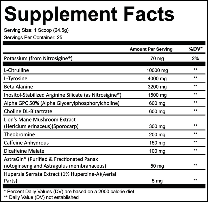 Excalibur Nutrition Arthur Pre-Workout (US Import)