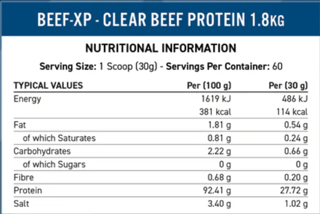 Applied Nutrition Beef-XP Clear Beef Protein 1.8kg