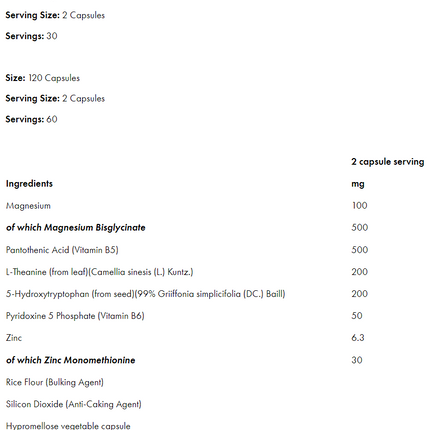 Supplement Needs Sleep Stack 120 Caps 60 Servings