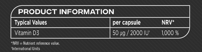 Reflex Nutrition Vitamin D3 100 Caps