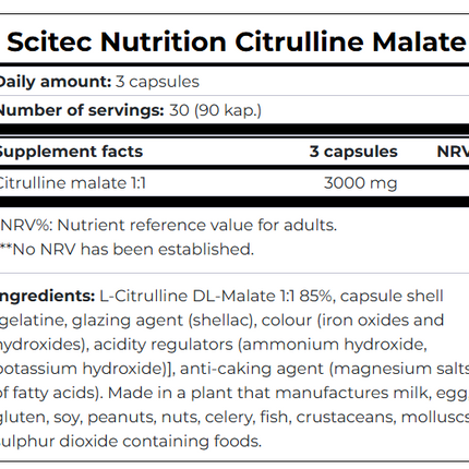 SciTec Nutrition Citrulline Malate 90 Caps