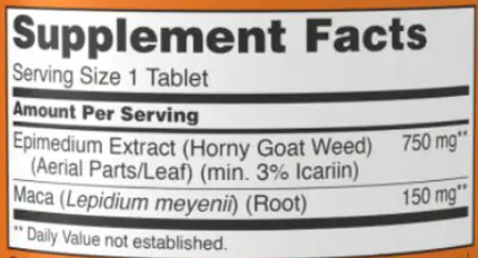 NOW Foods Horny Goat Weed Extract 750mg 90 Tabs