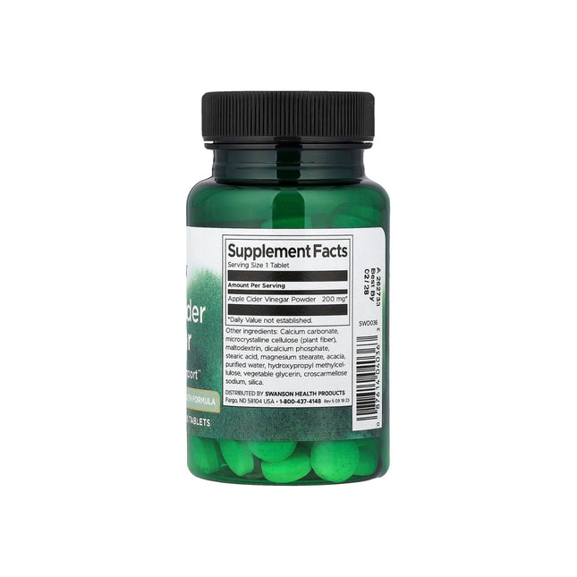 Swanson Apple Cider Vinegar 200mg 120 Tablets