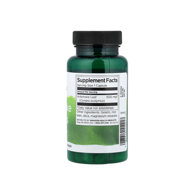 Swanson Artichoke Leaves 500mg 60 Capsules