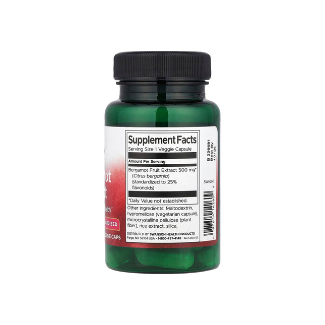 Swanson Bergamot Extract 500mg 30 Veggie Caps