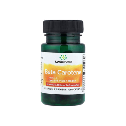 Swanson Beta Carotene 10,000 IU (3,000 mcg RAE) 100 Softgels