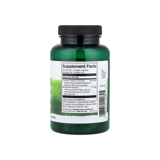 Swanson Curcumin Complex Standardized With BioPerine® 120 Veggie Capsules