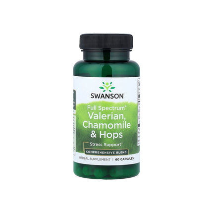 Swanson Full Spectrum® Valerian Chamomile & Hops 60 Capsules
