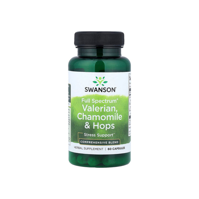 Swanson Full Spectrum® Valerian Chamomile & Hops 60 Capsules