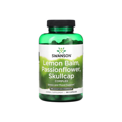 Swanson Lemon Balm Passionflower Skullcap Complex 180 Capsules