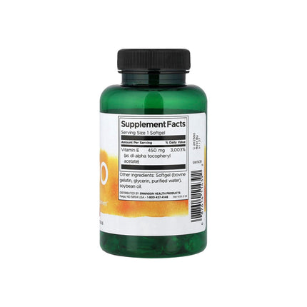 Swanson Vitamin E-1000 450mg (1,000 IU) 60 Softgels