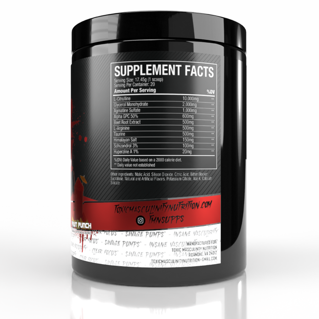 Toxic Masculinity Nutrition Warlord - Non-Stim Preworkout (US Import)