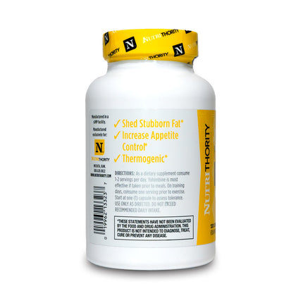 NutriThority Yohimbine HCl 120 Caps