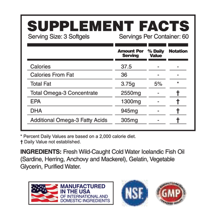 Apollon Nutrition Alpha of Omegas - Omega 3 Fish Oil