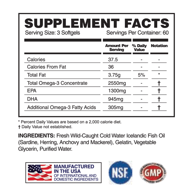 Apollon Nutrition Alpha of Omegas - Omega 3 Fish Oil