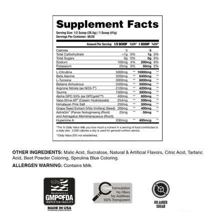 Apollon Nutrition Bare Knuckle Non-Stimulant Nitrate Infused Pre-Workout V6 (US Import)