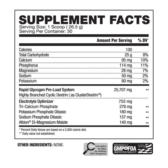 Apollon Nutrition Cluster Bomb Cyclic Dextrin Carbohydrates