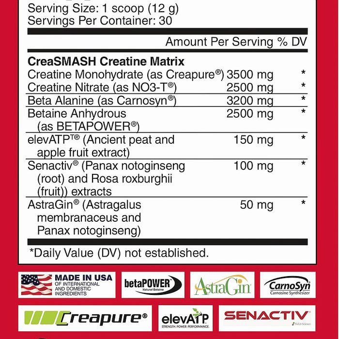 Apollon Nutrition Creasmash Premium Creatine Nitrate Powerhouse (US Import)