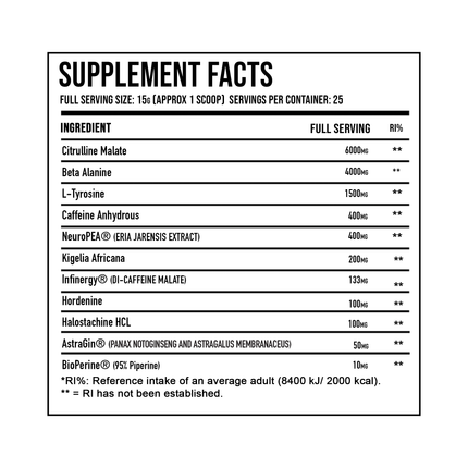 DNA Sports H8 V3 Pre-Workout 25 Servings