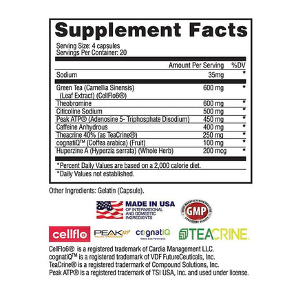 Apollon Nutrition Furiosa - Performance Maximizing Pre-Workout Capsules