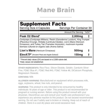 NutriThority Mane Brain 30 Servings