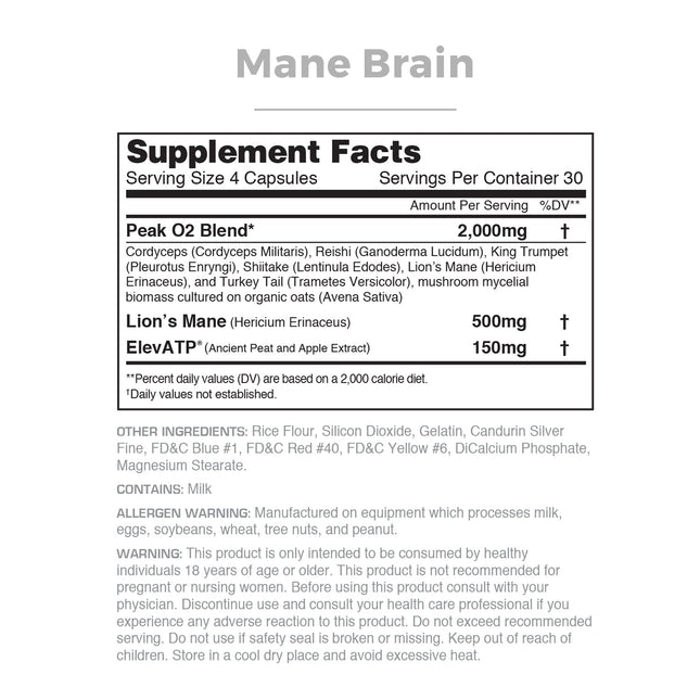 NutriThority Mane Brain 30 Servings